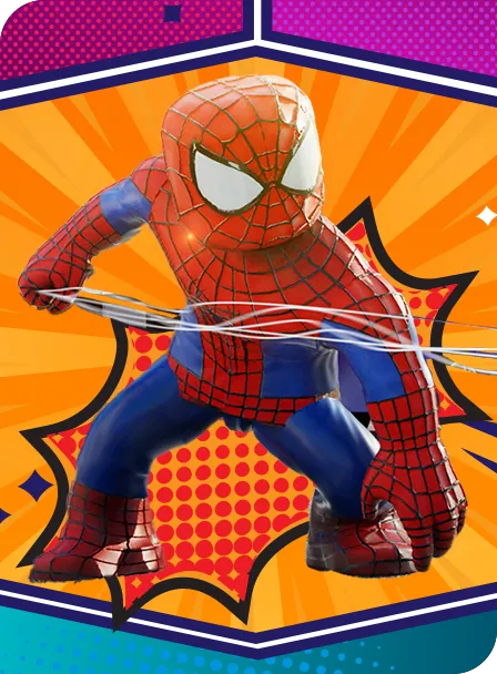 Superhero Mode Orange background spiderman